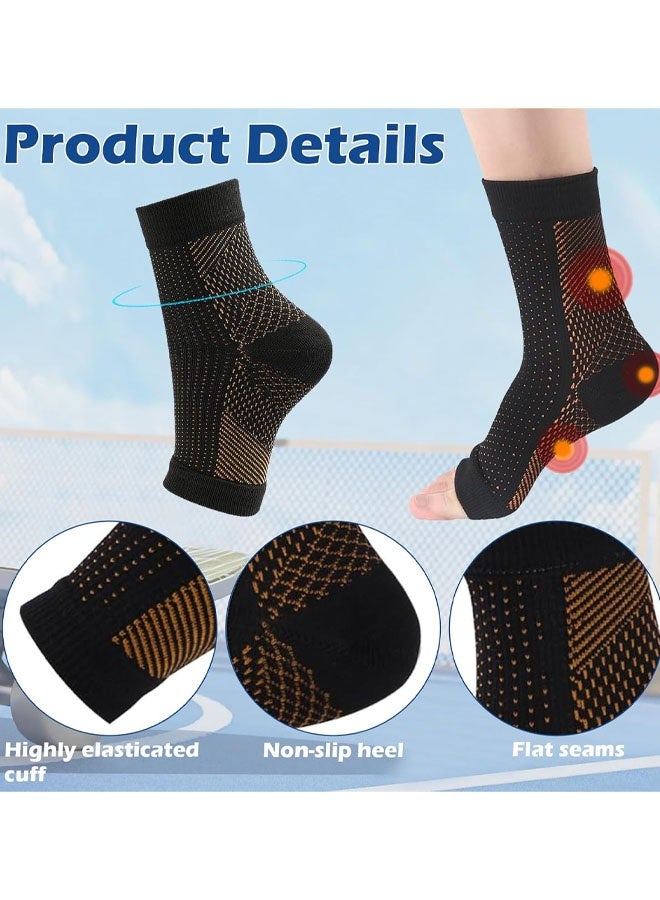 Ankle Compression Socks - Open Toe Compression Socks For Women And Men - Ankle Support For Running, Sports, Gym, Cycling - Image 3